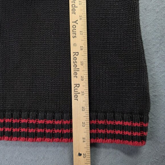 Jones Wear Sport Sweater Womens M Red Black Fair Isle Mock Neck Cotton Vintage - Picture 7 of 9